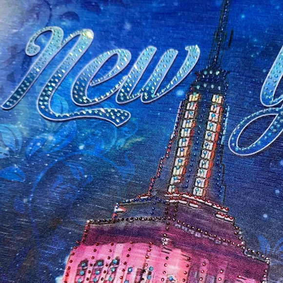 New York bling Empire State Building tshirt NWT xl - Picture 9 of 9